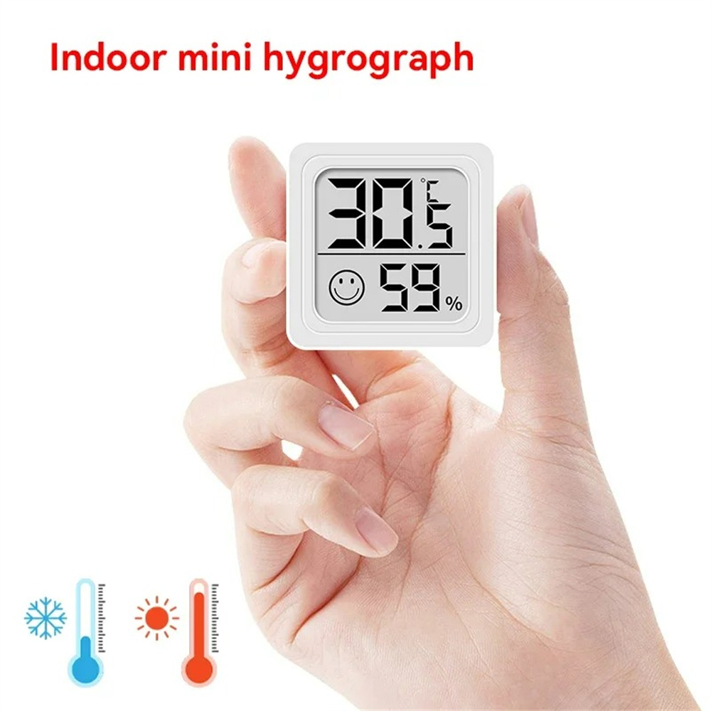 Digital Hygrometer Probe - Termometer Digital LCD Portabel Jam Meja