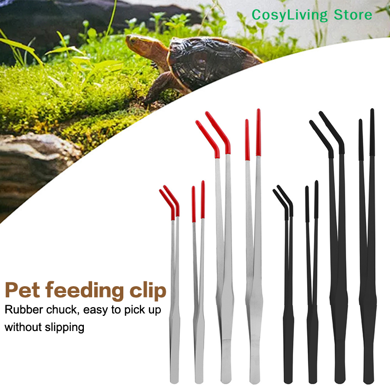 Feeding Tong Stainless - Penjepit Makan Reptil dengan Ujung Karet