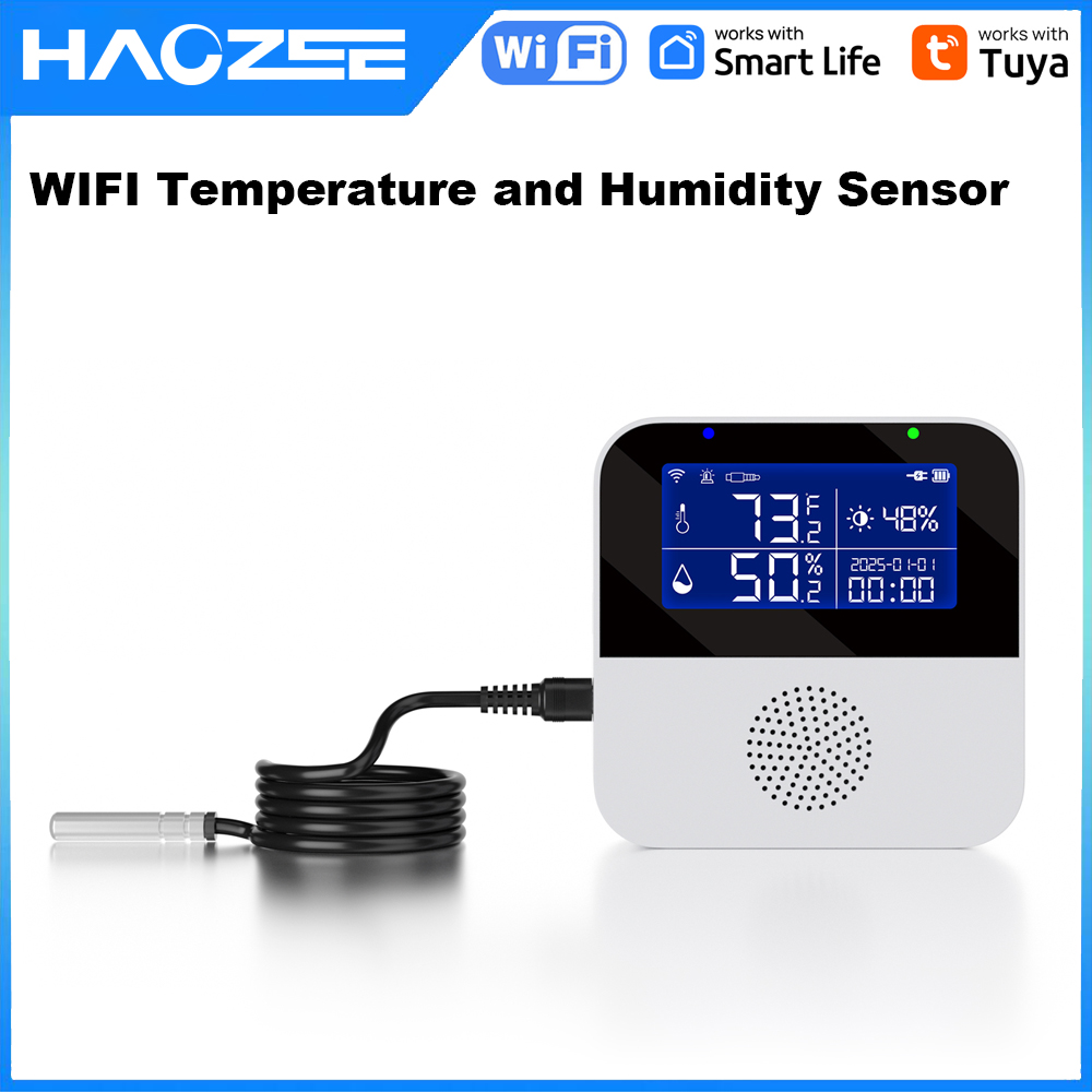 Digital Hygrometer Probe - Haozee Tuya Sensor Suhu dan Kelembapan