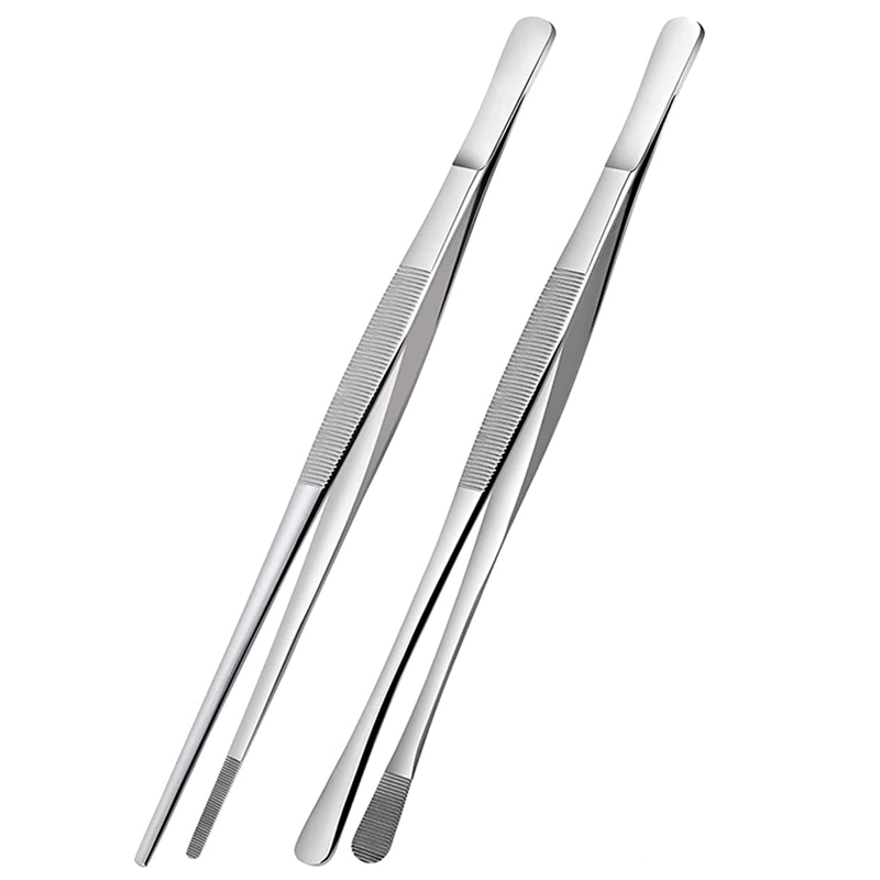 Feeding Tong Stainless - 2Pcs 12-Inci Penjepit Memasak Dapur, Pinset