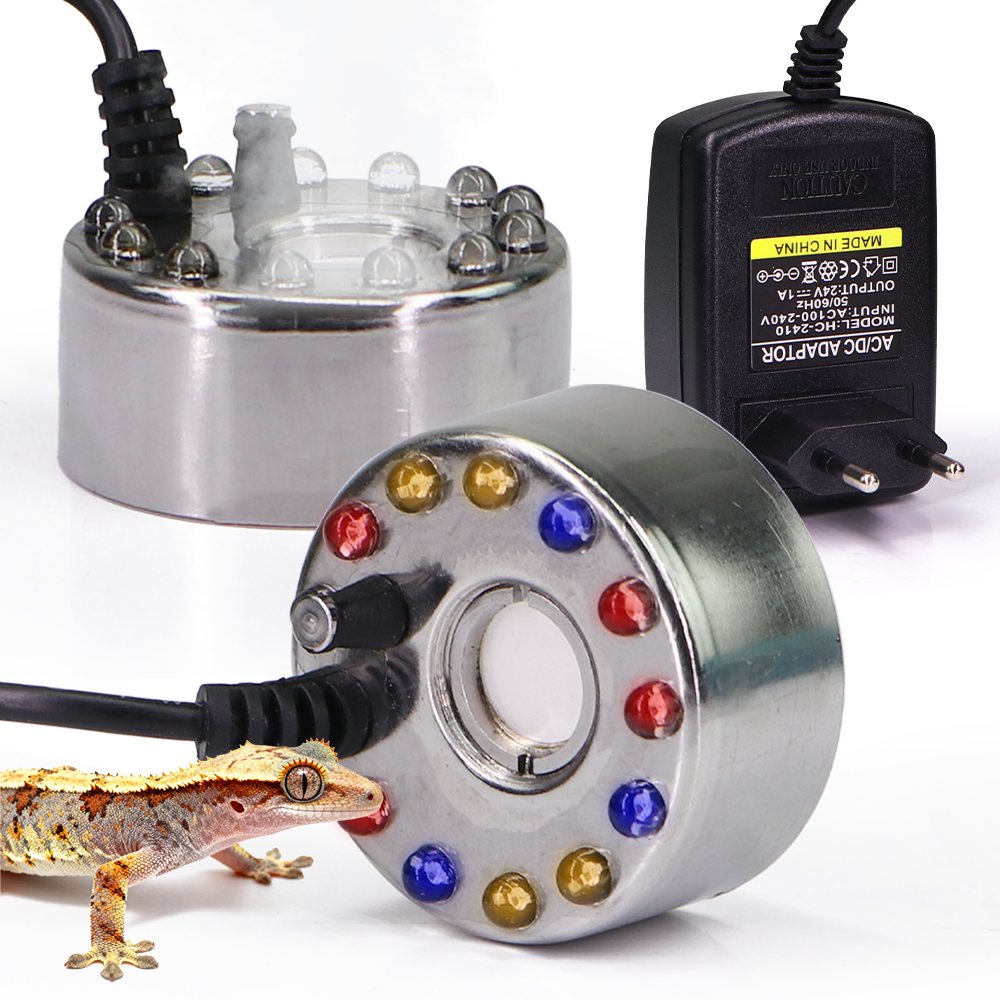 Terrarium Fogger Ultrasonic - Pembuat Kabut Ultrasonik dengan Lampu Warna-warni