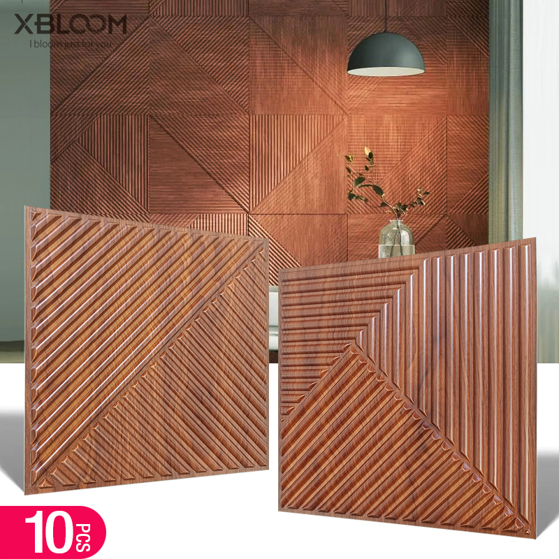 Pvc Panel Background - 10 Buah 30X30Cm Panel Dinding Seni