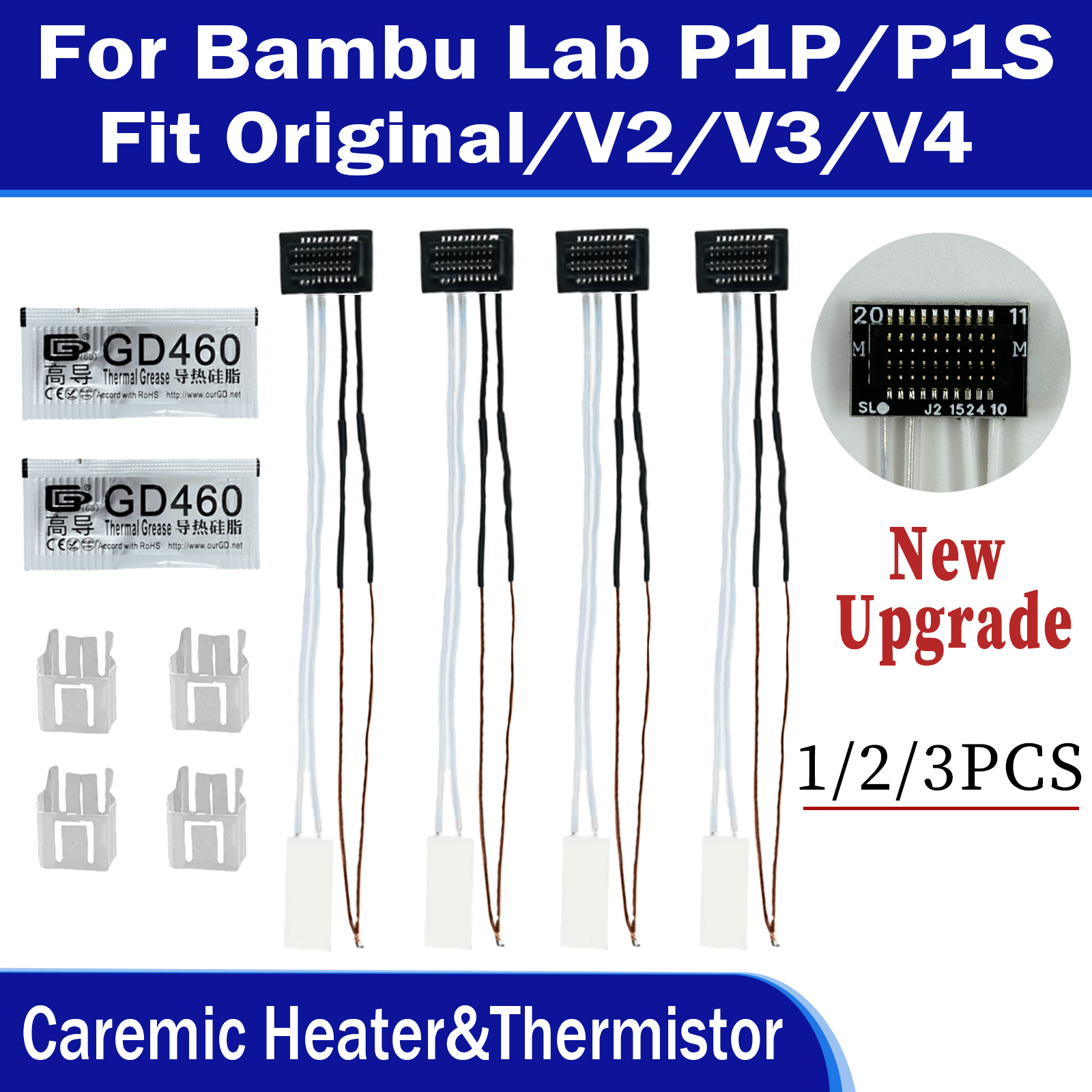 Ceramic Heat Emitter - Pemanas Keramik & Termistor untuk Bambu