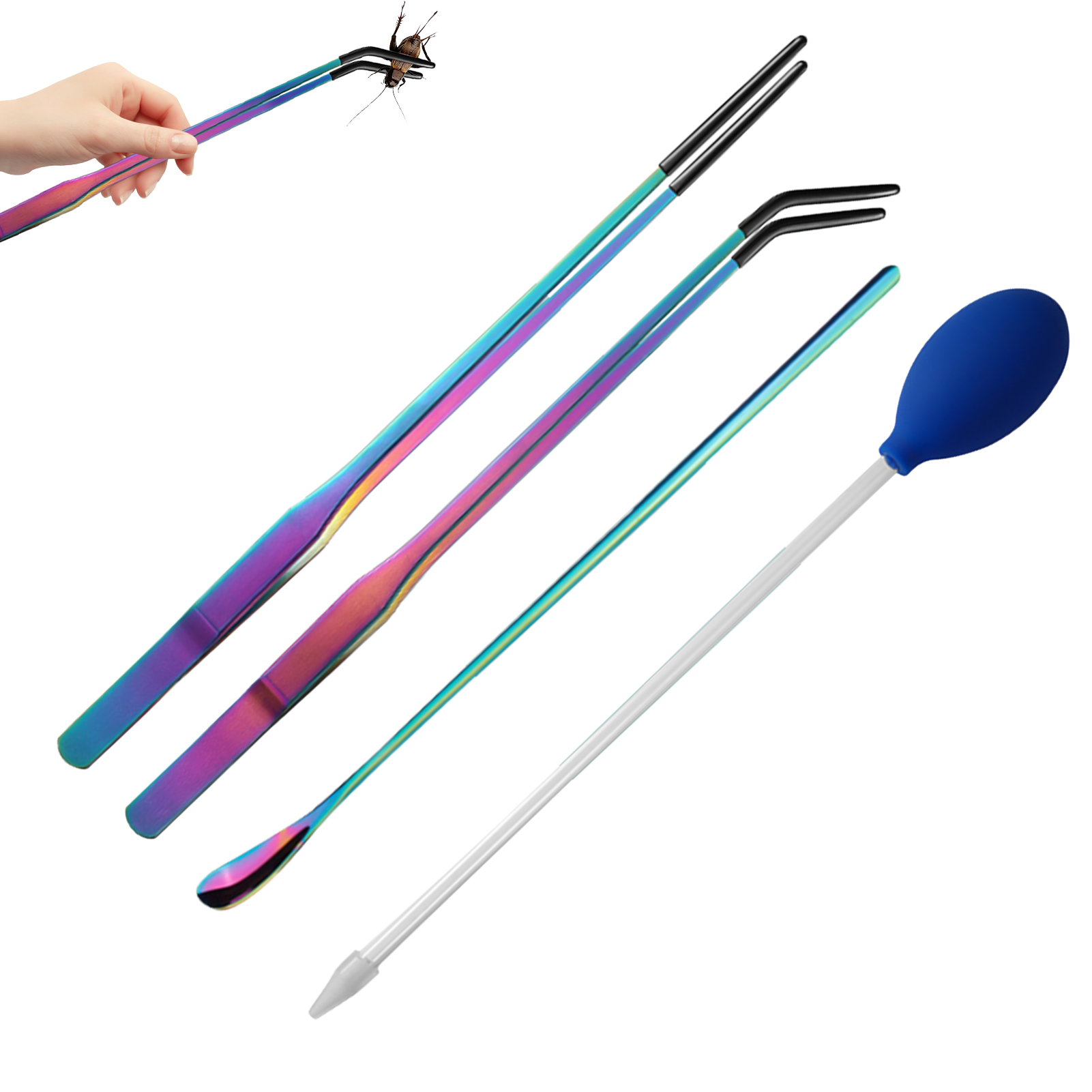 4 Buah Set Alat Aquascaping Pe - Feeding Tong Stainless ulasan dan harga