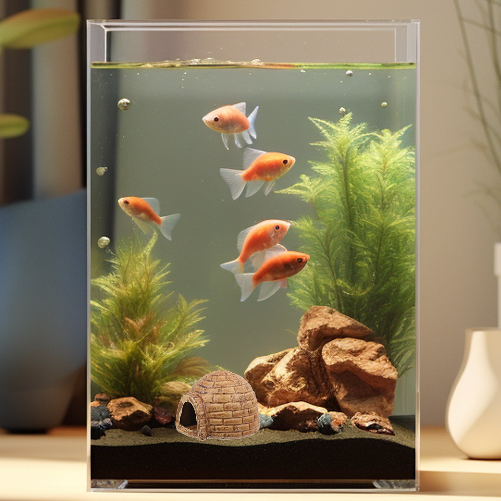 Tempat Persembunyian Akuarium  - Hide Cave Ceramic ulasan dan harga