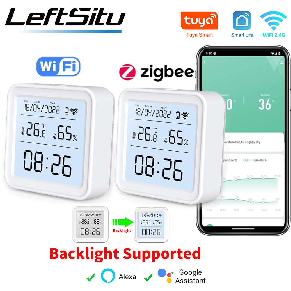 Zigbee Tuya termometer detekto - Digital Hygrometer Probe ulasan dan harga