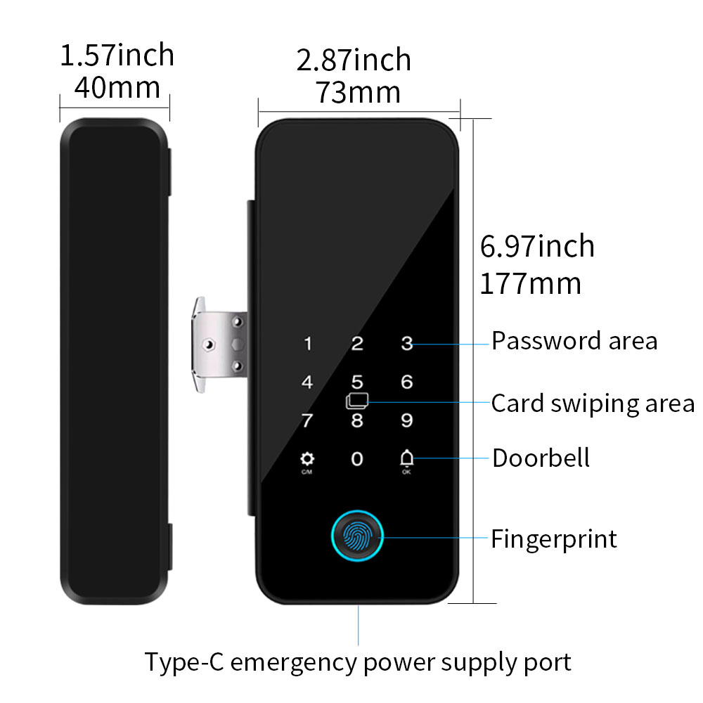 Tuya Smart Life Kunci Pintu Ka - Glass Door Hinge ulasan dan harga