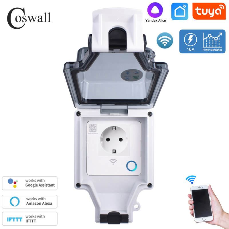 Coswall Tuya Wifi Yandex Alice - Timer Dual Outlet ulasan dan harga
