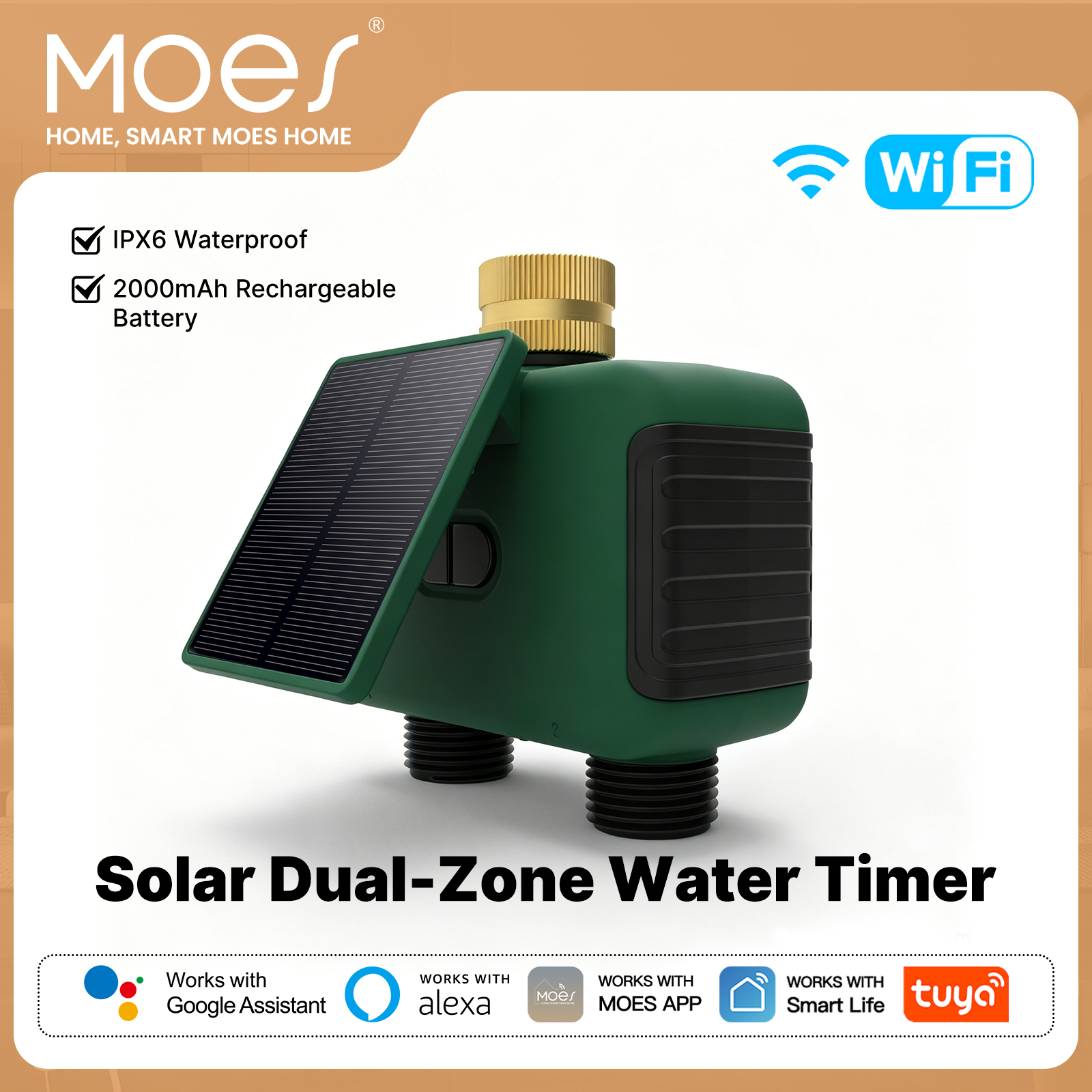 MOES Tuya WiFi Smart Solar Dua - Timer Dual Outlet ulasan dan harga