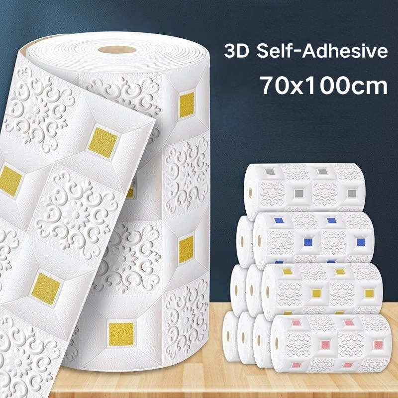 70*100cm Wallpaper Busa 3D Mot - Pvc Panel Background ulasan dan harga
