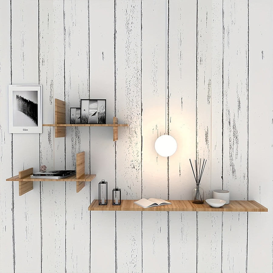 Gaya Retro Mural Serat Kayu Pu - Pvc Panel Background ulasan dan harga