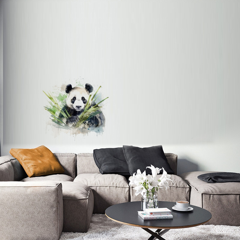 C76 #   Stiker Dinding Panda C - Pvc Panel Background ulasan dan harga