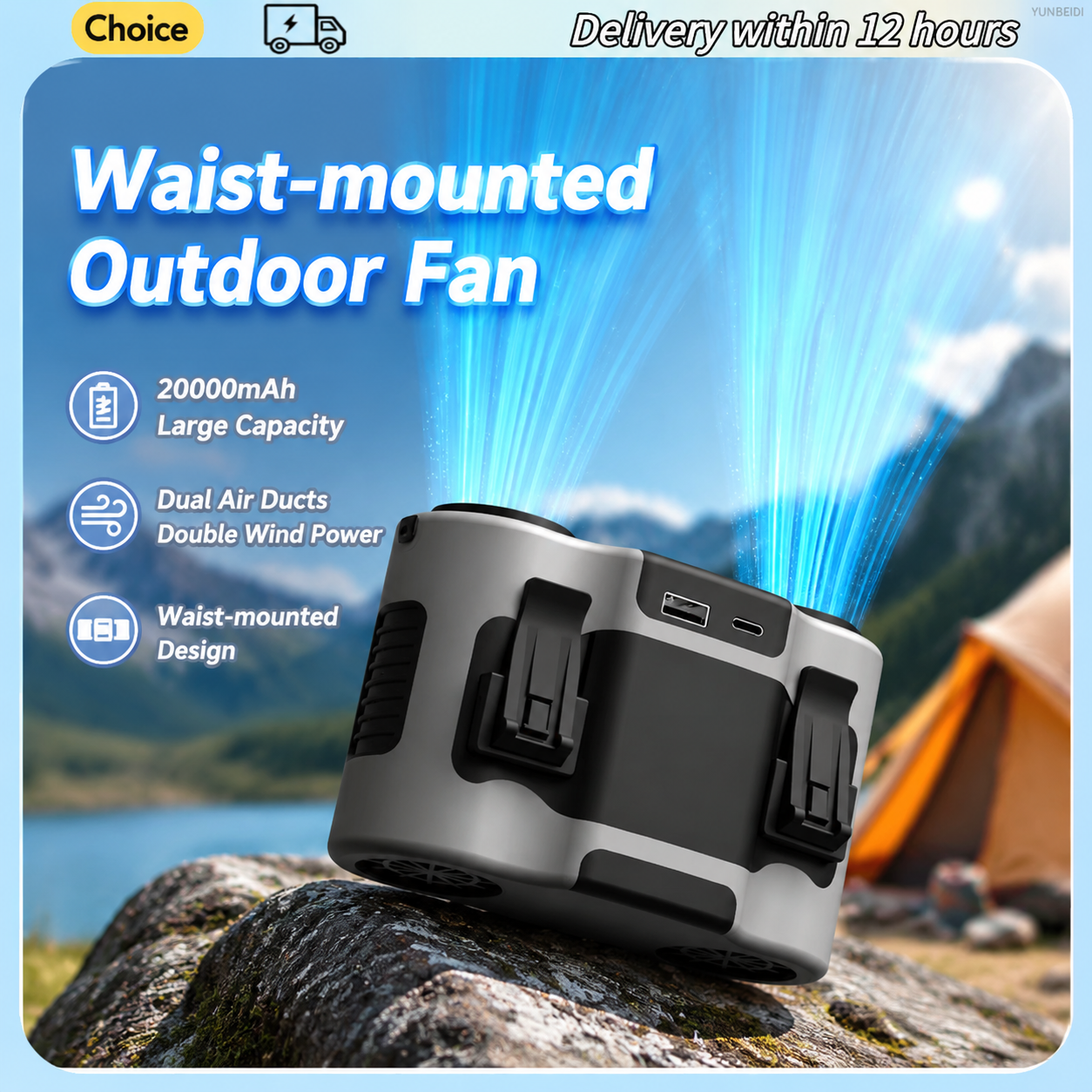 Kipas Klip Pinggang Portabel K - Timer Dual Outlet ulasan dan harga