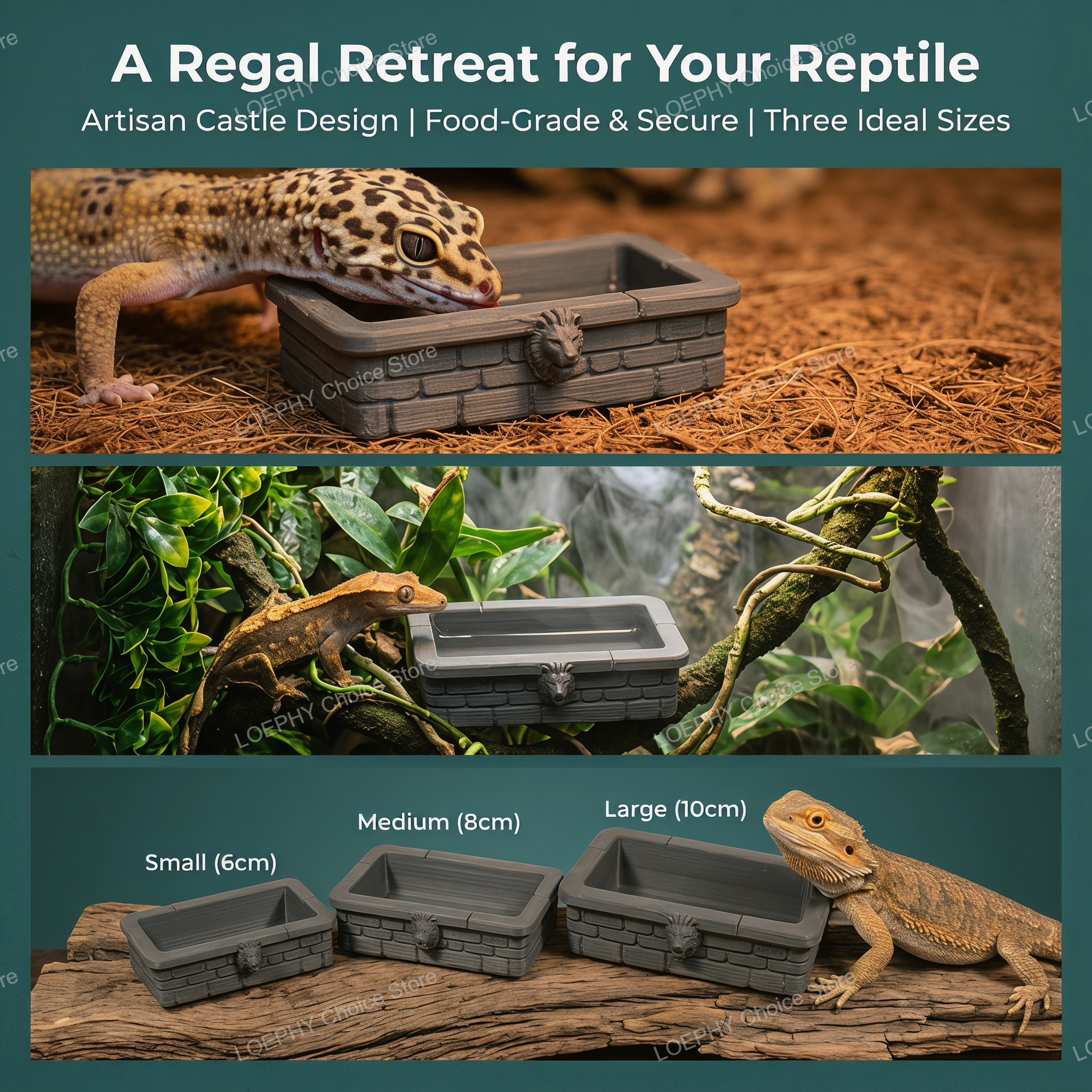 Mangkuk Air Reptil Bentuk Kepa - Water Dish Reptile ulasan dan harga