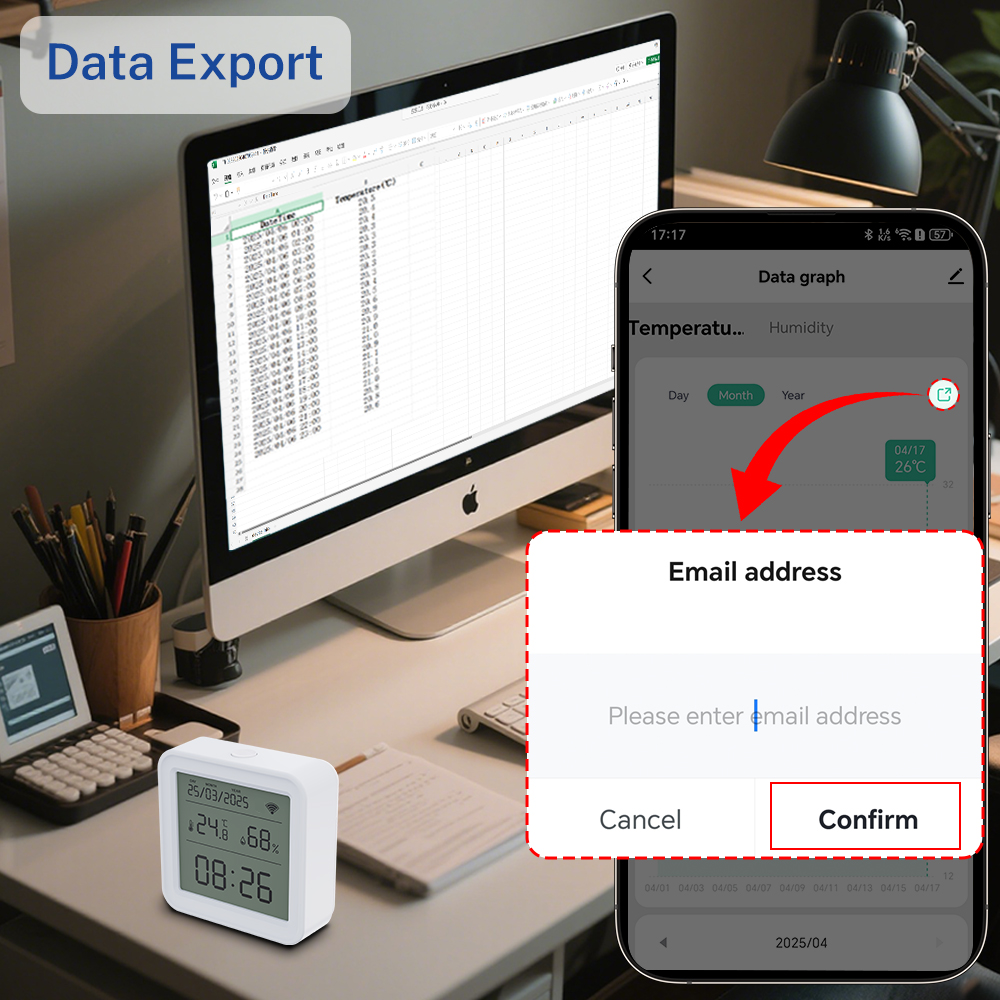 Tuya WIFI Sensor Kelembaban Su - Digital Hygrometer Probe ulasan dan harga