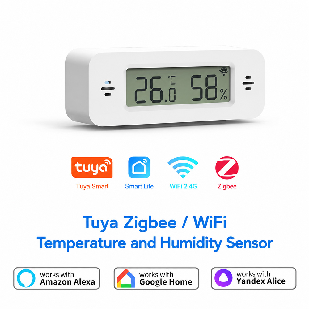 Tuya Zigbee WiFi Sensor Suhu & - Digital Hygrometer Probe ulasan dan harga